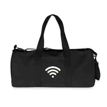 Wifi white - Recycled Canvas Sports Bag by Stanley/Stella - black - Front