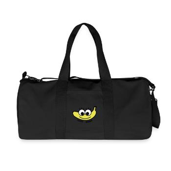 banane heureuse - Sac de sport en toile recyclée Stanley/Stella - noir - Devant