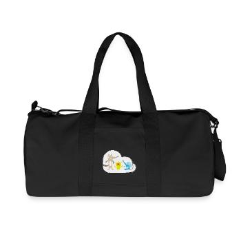 Heureux petits animaux - Sac de sport en toile recyclée Stanley/Stella - noir - Devant