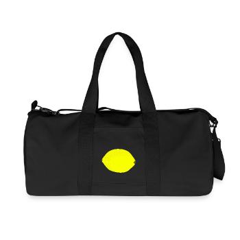Bang citron jaune, fruits, idée cadeau - Sac de sport en toile recyclée Stanley/Stella - noir - Devant