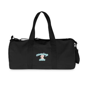 pregnant baby child born birth gift idea - Recycled Canvas Sports Bag by Stanley/Stella - black - Front