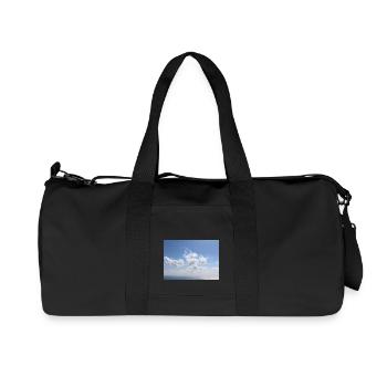 Awesome Blue Sky Clouds Pattern - Summer Vacation - Recycled Canvas Sports Bag by Stanley/Stella - black - Front