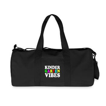 kindergarten vibes - Sac de sport en toile recyclée Stanley/Stella - noir - Devant