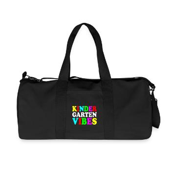kindergarten vibes - Sac de sport en toile recyclée Stanley/Stella - noir - Devant