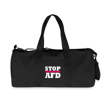 Stop afd - Recycelte Canvas-Sporttasche von Stanley/Stella - Schwarz - Vorne