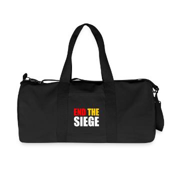 End the siege - Recycelte Canvas-Sporttasche von Stanley/Stella - Schwarz - Vorne