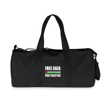 Free palestine free gaza - Sac de sport en toile recyclée Stanley/Stella - noir - Devant