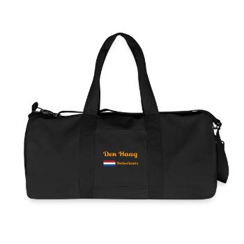 Den La Haye, Pays-Bas - Imprimés élégants - Sac de sport en toile recyclée Stanley/Stella - noir - Devant