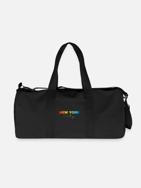 New York City Rainbow - Recycled Canvas Sports Bag by Stanley/Stella - black