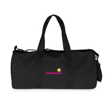 HALOLÖCHEN, SÜSSE BEGRÜSSUNG MIT SONNE, POSITIVITY - Recycelte Canvas-Sporttasche von Stanley/Stella - Schwarz - Vorne