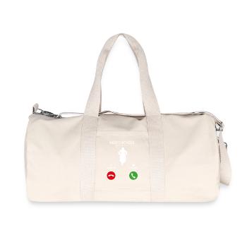 Appel mobile biker sport motorcycle - Sac de sport en toile recyclée Stanley/Stella - blanc naturel - Devant