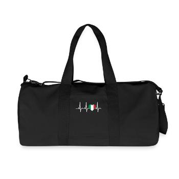 I LOVE ekg heartbeat Italie italia italy - Sac de sport en toile recyclée Stanley/Stella - noir - Devant