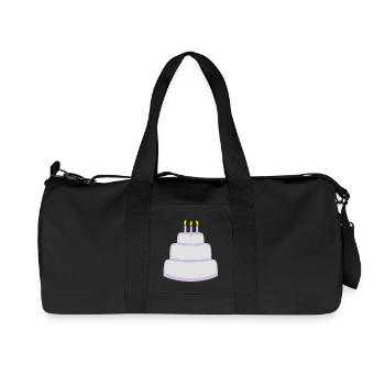 Birthday cake - Sac de sport en toile recyclée Stanley/Stella - noir - Devant