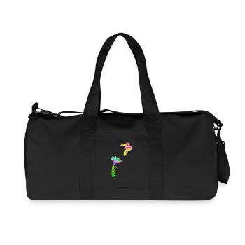 Coccinelle fleur dessinés à la main - Sac de sport en toile recyclée Stanley/Stella - noir - Devant