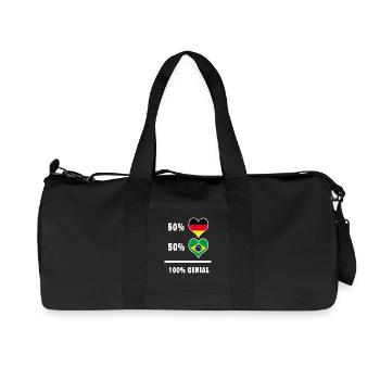 Deutschland und Brasilien Genial / Geschenk - Recycelte Canvas-Sporttasche von Stanley/Stella - Schwarz - Vorne