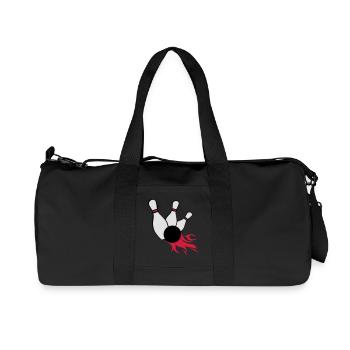kegeln bowling - Recycelte Canvas-Sporttasche von Stanley/Stella - Schwarz - Vorne