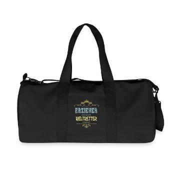 Erzieher Weltretter - Recycelte Canvas-Sporttasche von Stanley/Stella - Schwarz - Vorne