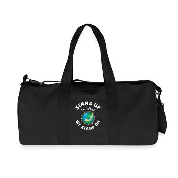 Stand up for what we stand on! - Recycled Canvas Sports Bag by Stanley/Stella - black - Front
