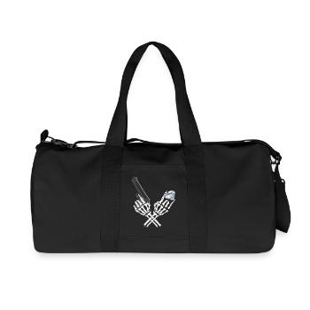 Squelette de gangster - Sac de sport en toile recyclée Stanley/Stella - noir - Devant