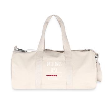 werdender Opa Drillinge Schwangerschaft Geschenk - Recycelte Canvas-Sporttasche von Stanley/Stella - Naturweiß - Vorne