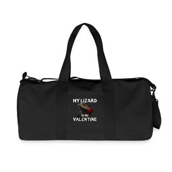 Valentine Heart Lizard - Recycled Canvas Sports Bag by Stanley/Stella - black - Front
