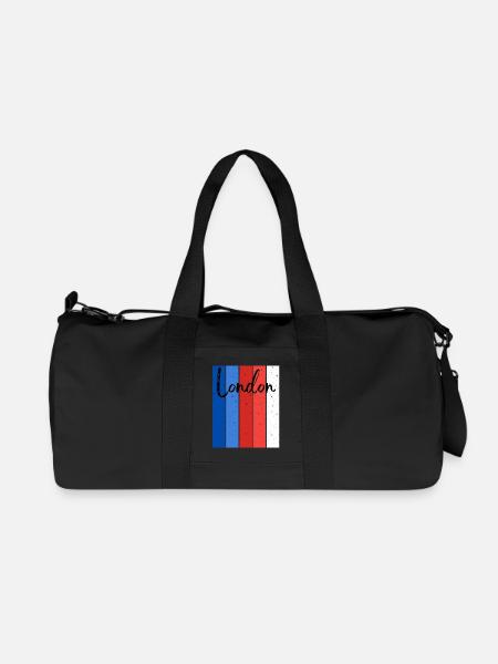 London Stripes Speckle-Schrift - Recycelte Canvas-Sporttasche von Stanley/Stella - Schwarz