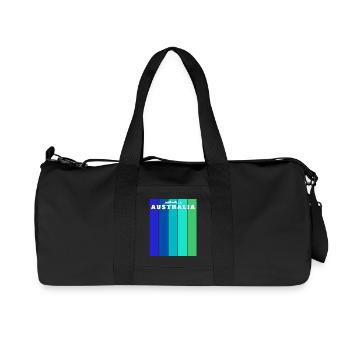 Australia Stripes Skyline - Recycled Canvas Sports Bag by Stanley/Stella - black - Front