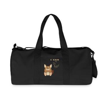 Hase, I can but I'm lazy - Recycelte Canvas-Sporttasche von Stanley/Stella - Schwarz - Vorne