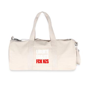 Liberté égalité fck nzs - Sac de sport en toile recyclée Stanley/Stella - blanc naturel - Devant