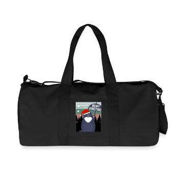 Merry Christmas Cat - Recycled Canvas Sports Bag by Stanley/Stella - black - Front