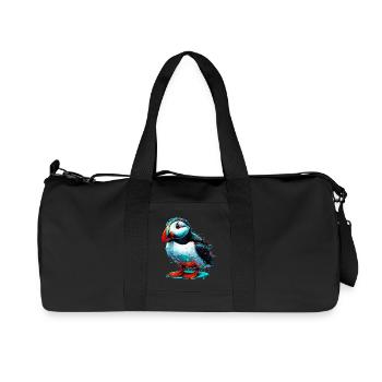 Macareux - Sac de sport en toile recyclée Stanley/Stella - noir - Devant