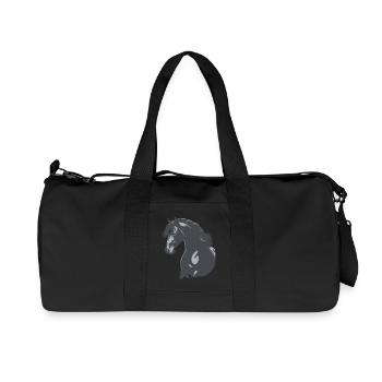 Rappe Pferd Silhouette - Recycelte Canvas-Sporttasche von Stanley/Stella - Schwarz - Vorne