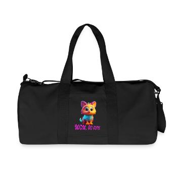 Cute animal - Recycled Canvas Sports Bag by Stanley/Stella - black - Front
