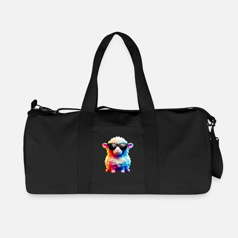 Coole Lammfell-Sonnenbrille - Recycelte Canvas-Sporttasche von Stanley/Stella - Schwarz