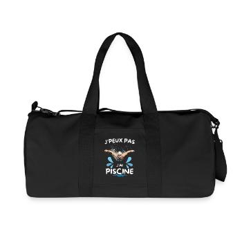 Ich kann es nicht, ich habe einen Swimmingpool - Recycelte Canvas-Sporttasche von Stanley/Stella - Schwarz - Vorne
