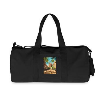 De la rue Barcelona à la Sagrada Família - Sac de sport en toile recyclée Stanley/Stella - noir - Devant