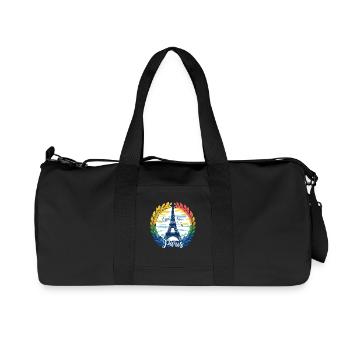 Tour Eiffel de Paris Estampe en laurier - Sac de sport en toile recyclée Stanley/Stella - noir - Devant