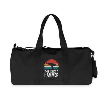 Lustiger Heimwerker Handwerker Reparaturmann - Recycelte Canvas-Sporttasche von Stanley/Stella - Schwarz - Vorne