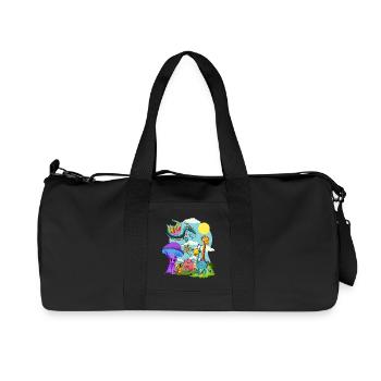 Scène fantaisiste de dinosaure et de créature mythique - Sac de sport en toile recyclée Stanley/Stella - noir - Devant