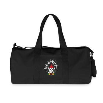 Burning for Bikes, color - Recycelte Canvas-Sporttasche von Stanley/Stella - Schwarz - Vorne