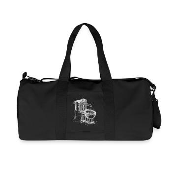 Steampunk Toilet Blueprint Art - Recycled Canvas Sports Bag by Stanley/Stella - black - Front