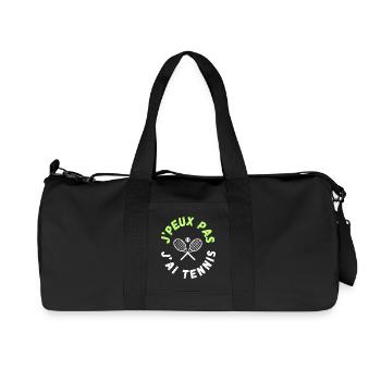 Tennis Design - Recycled Canvas Sports Bag by Stanley/Stella - black - Front