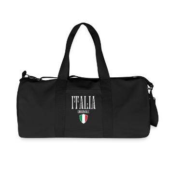 Fierté italienne, design minimaliste et élégant - Sac de sport en toile recyclée Stanley/Stella - noir - Devant