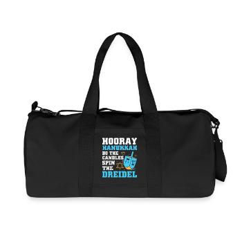 Hanukah Chanukkah Hanukkah - Recycled Canvas Sports Bag by Stanley/Stella - black - Front