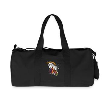 Course sur sentier. Sortez dans la nature. - Sac de sport en toile recyclée Stanley/Stella - noir - Devant