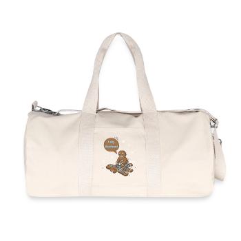 Live, cake! Winter Gingerbread Duo - Recycled Canvas Sports Bag by Stanley/Stella - natural - Front