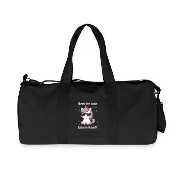 Reindeer was sold out - Recycled Canvas Sports Bag by Stanley/Stella - black - Front