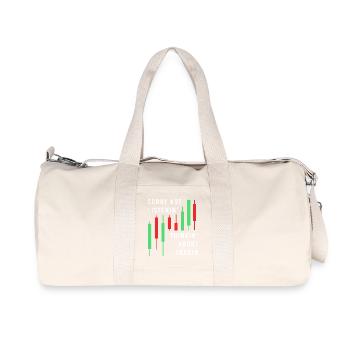Money Finance Stocks Trading Bitcoin Capital - Recycled Canvas Sports Bag by Stanley/Stella - natural - Front