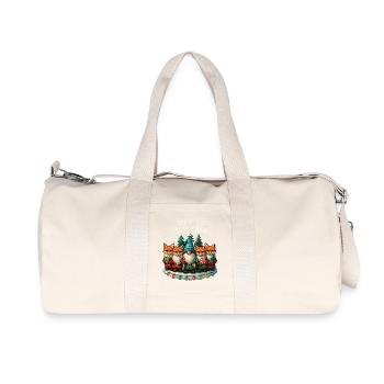 Cadeau de Noël drôle de Renard Roux mignon - Sac de sport en toile recyclée Stanley/Stella - blanc naturel - Devant