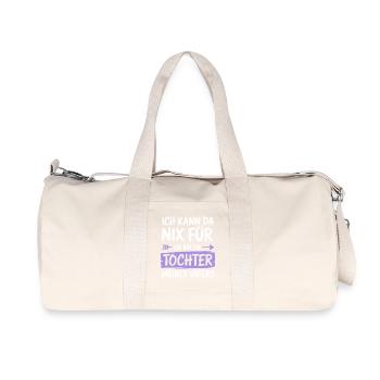 Fille, père, papa, enfant. Je n'y peux rien. Chemise - Sac de sport en toile recyclée Stanley/Stella - blanc naturel - Devant